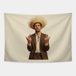Vintage  Bad Bunny MIddle Finger Retro Tapestry