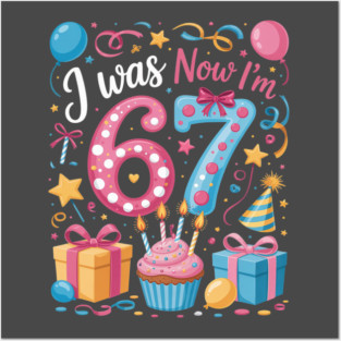 7th Birthday I was 6 Now I'm 7 Year Old Posters and Art