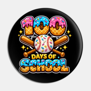 100 Days of School Baseball Theme Pin