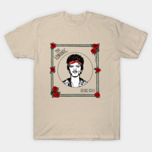 The Romantic Bruno Mars Retro Portrait  – Music Pop Star Fan T-Shirt