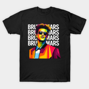 The Romantic Bruno Mars Retro Portrait Shirt – Music Pop Star Fan T-Shirt