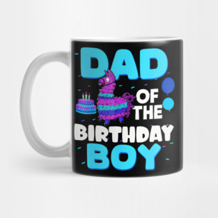 Dad Of The Birthday Boy Llama Pinata Boy Girl Party Birthday Mug