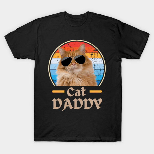 Cool Cat Dad Vibes T-Shirt by Champanie's Store