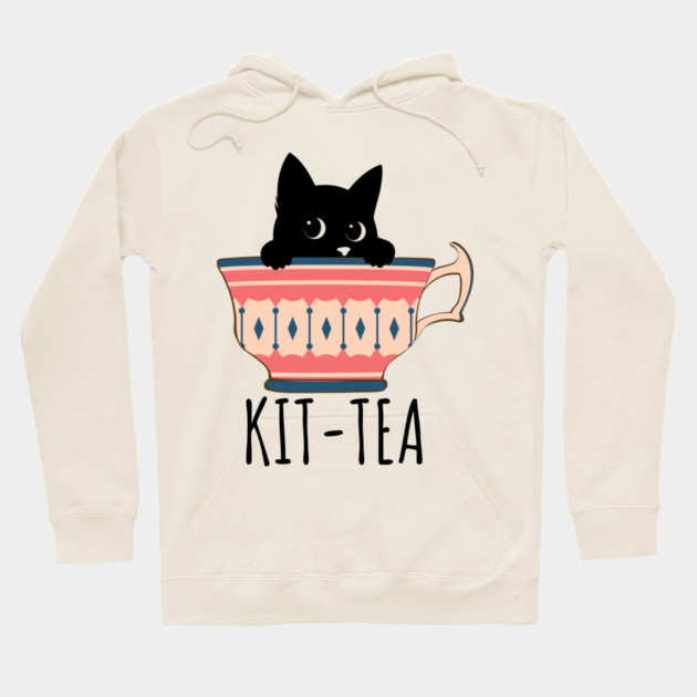 KIT-TEA Stealthy Sips Hoodie by Champanie's Store
