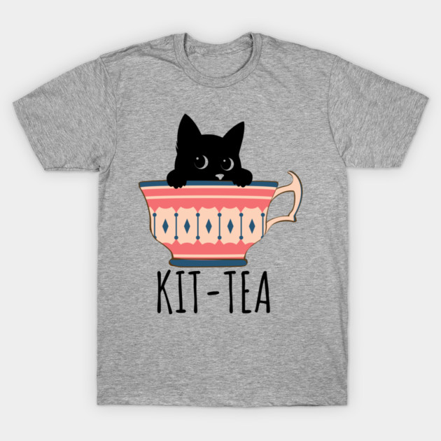 KIT-TEA Stealthy Sips T-Shirt by Champanie's Store