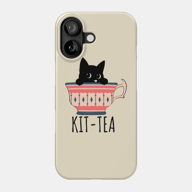 KIT-TEA Stealthy Sips Phone Case by Champanie's Store