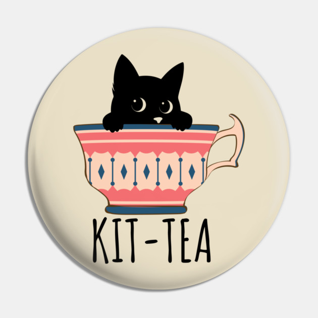KIT-TEA Stealthy Sips Pin by Champanie's Store