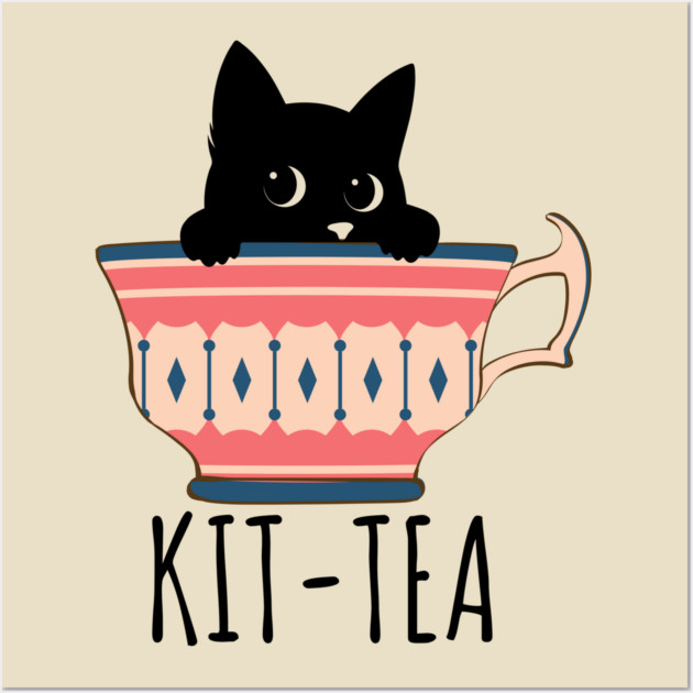KIT-TEA Stealthy Sips Wall Art by Champanie's Store