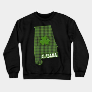 Shamrock Alabama Irish Ireland Lucky Crewneck Sweatshirt