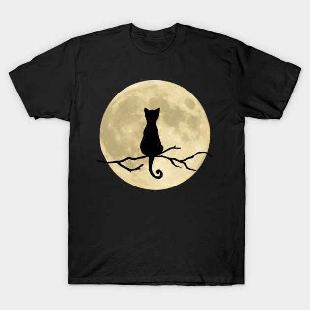 Mystic Moon Cat T-Shirt by Champanie's Store
