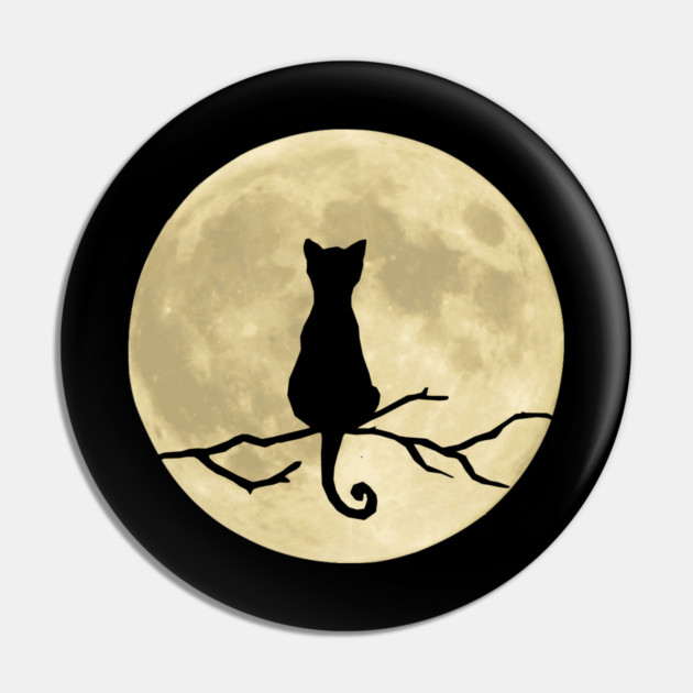 Mystic Moon Cat Pin by Champanie's Store
