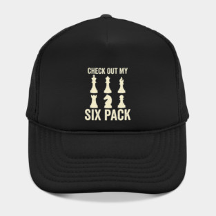 Chess Pieces Six Pack Abdominal Fitness Workout Strategy Humor Hat