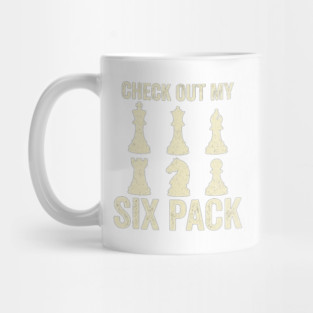 Chess Pieces Six Pack Abdominal Fitness Workout Strategy Humor Mug