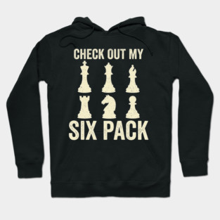 Chess Pieces Six Pack Abdominal Fitness Workout Strategy Humor Hoodie
