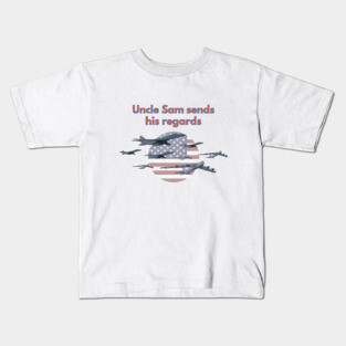 Uncle Sam Sends His Regards Kids T-Shirt