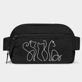 Minimalist Cat Line Art Bag