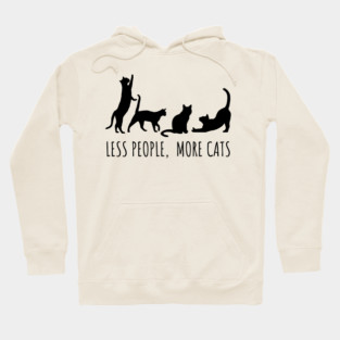 Minimalist Black Cat Silhouette Hoodie
