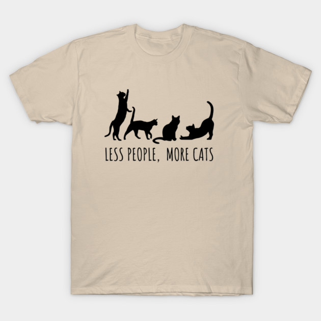 Minimalist Black Cat Silhouette T-Shirt by Champanie's Store
