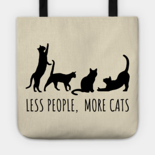 Minimalist Black Cat Silhouette Tote