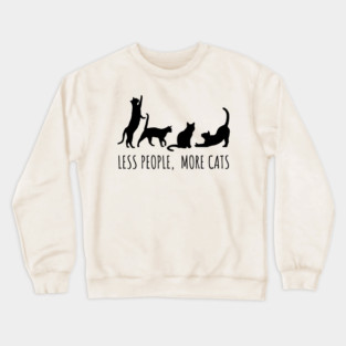 Minimalist Black Cat Silhouette Crewneck Sweatshirt