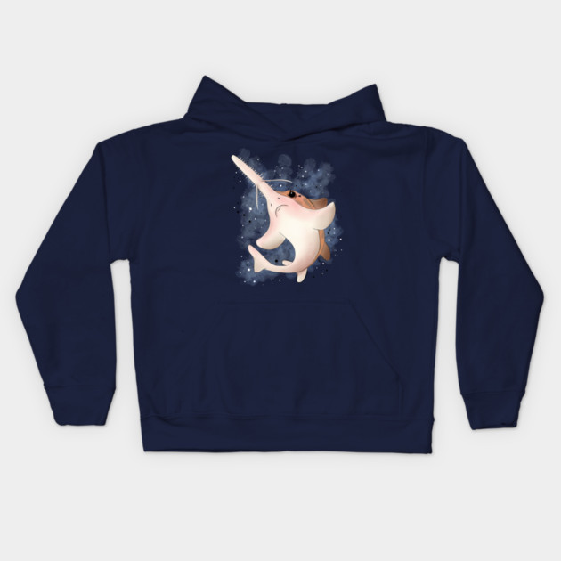Grumpy Sawshark Kids Hoodie by H. R. Sinclair