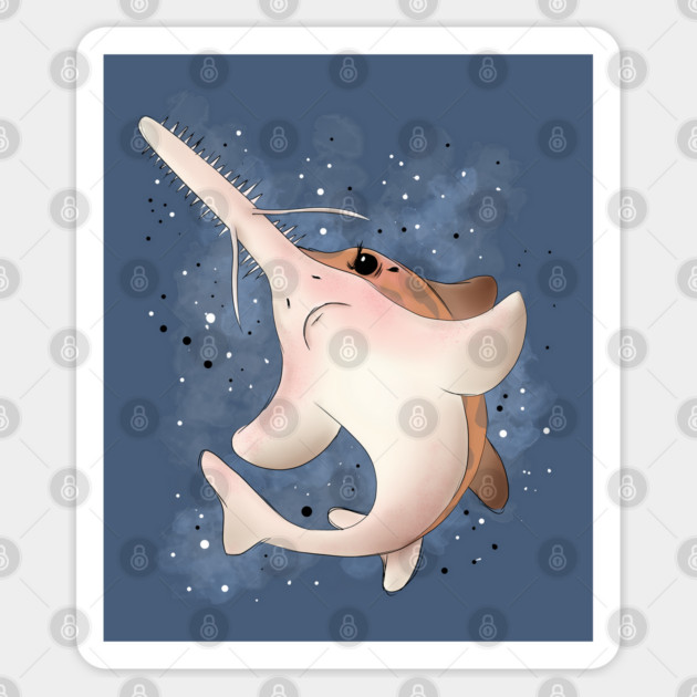 Grumpy Sawshark Sticker by H. R. Sinclair