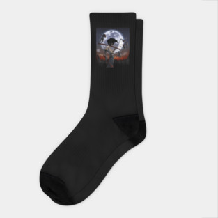 Samurai Japan Vintage Anime Afro Manga Socks