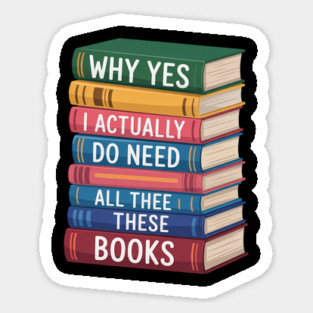 Reading Book Lover Book Worm Sticker