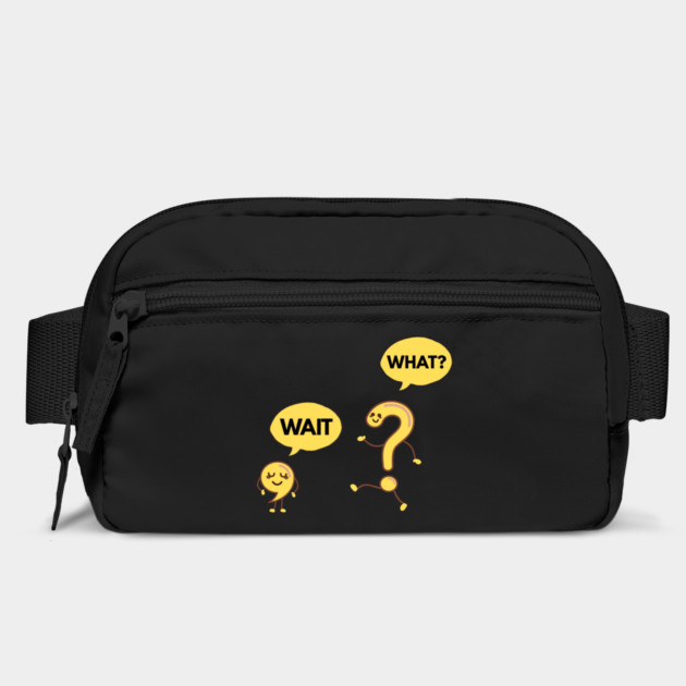 Wait What? Funny Comma and Question Mark by Creatifly Graphic Tees
