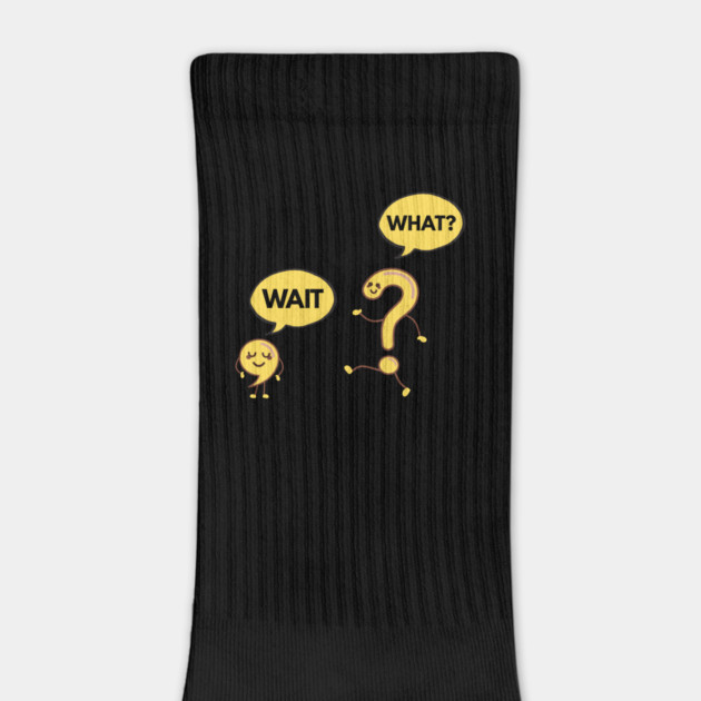 Wait What? Funny Comma and Question Mark by Creatifly Graphic Tees