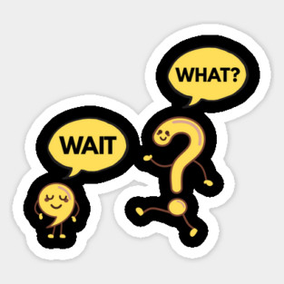 Wait What? Funny Comma and Question Mark Magnet