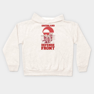 greenland-defense-front Kids Hoodie