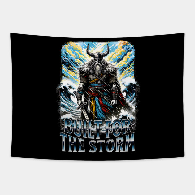 Viking Built for the Storm Fighting adversity against any challenge Tapestry by Joaddo