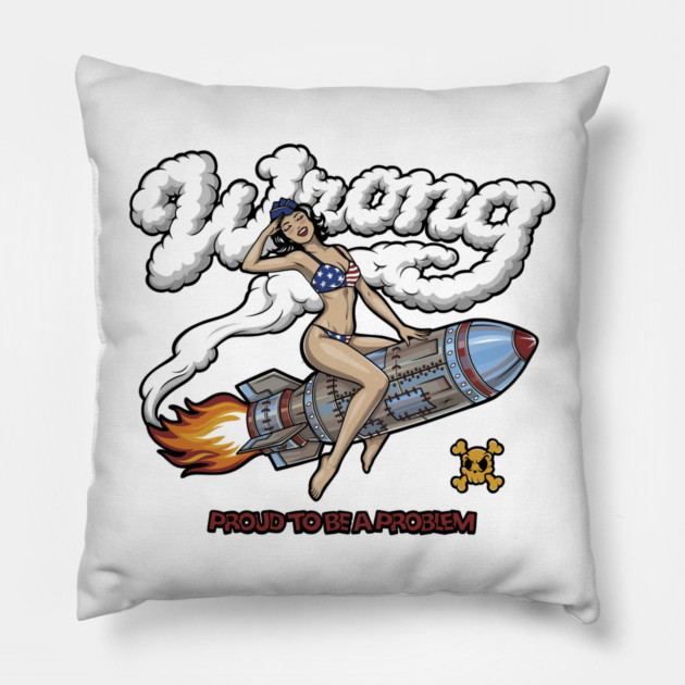 Patriotic Pin Up Pillow by Wrong