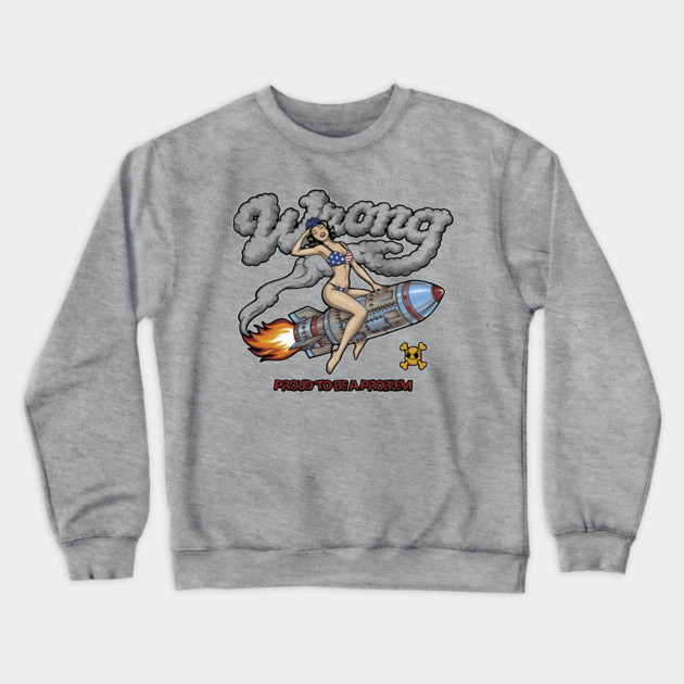 Patriotic Pin Up Crewneck Sweatshirt by Wrong