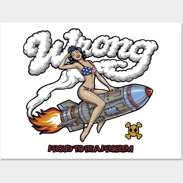 Patriotic Pin Up Wall Art by Wrong