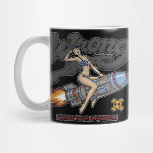 Proud to Be a Problem - Retro Pin‑Up Rocket Girl Punk Mug