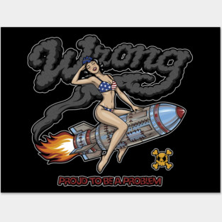 Proud to Be a Problem - Retro Pin‑Up Rocket Girl Punk Posters and Art
