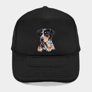 Catahoula Leopard Dog Cute Funny Peeking Puppy Hat