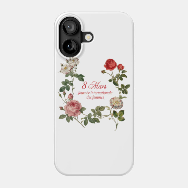 Celebrate International Women's Day Floral Design Phone Case by Art2Wear