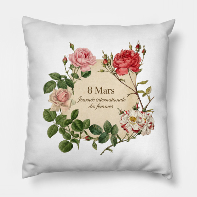 International Women's Day Floral Celebration Pillow by Art2Wear
