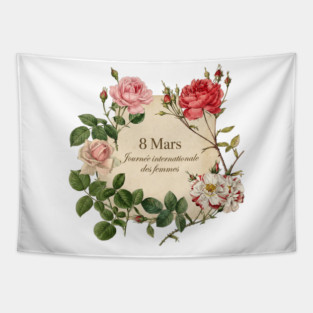 International Women's Day Floral Celebration Tapestry