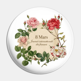 International Women's Day Floral Celebration Pin