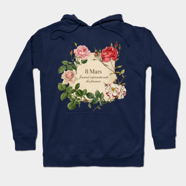 International Women's Day Floral Celebration Hoodie by Art2Wear