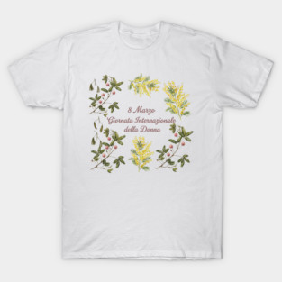 Celebrate Women's Day Floral Wreath Design T-Shirt