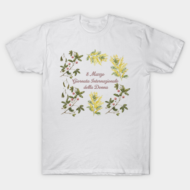 Celebrate Women's Day Floral Wreath Design T-Shirt by Art2Wear