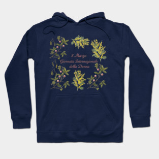 Celebrate Women's Day Floral Wreath Design Hoodie