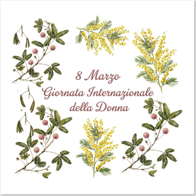 Celebrate Women's Day Floral Wreath Design Wall Art by Art2Wear