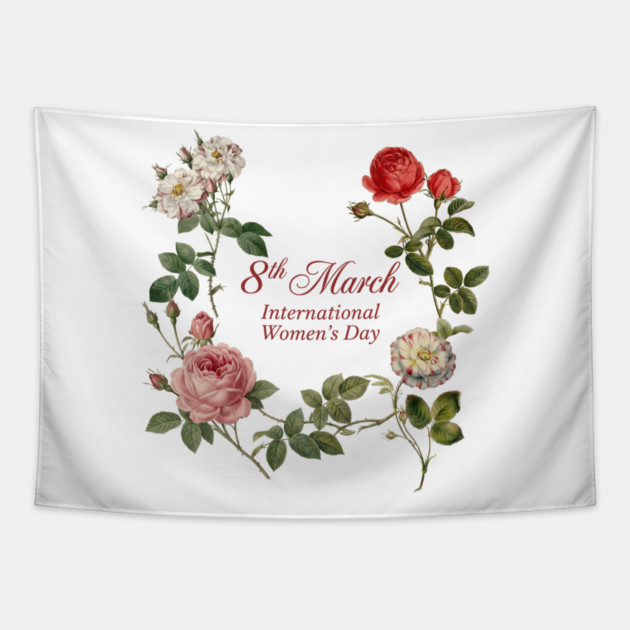 Floral International Women's Day, 8th March Tapestry by Art2Wear