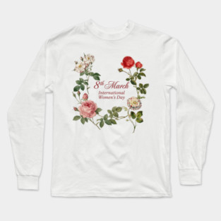Floral International Women's Day, 8th March Long Sleeve T-Shirt
